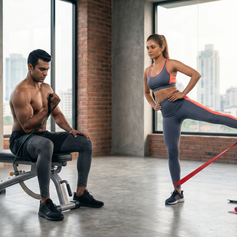Methanature Ergonomic Fitness Tube Bands with Straps