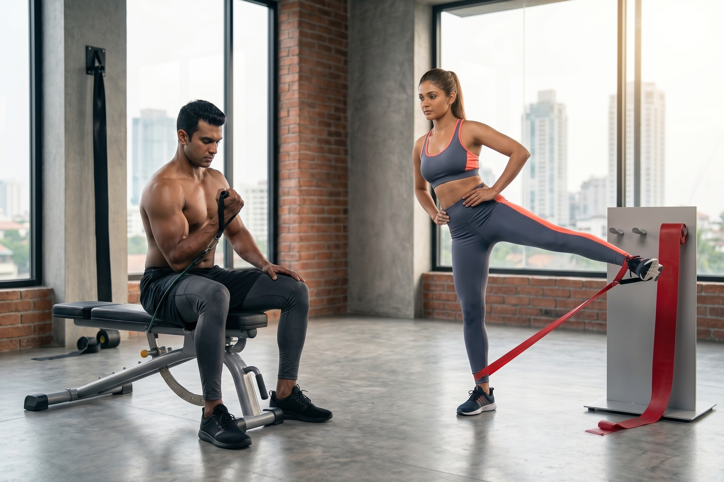 Methanature Ergonomic Fitness Tube Bands with Straps